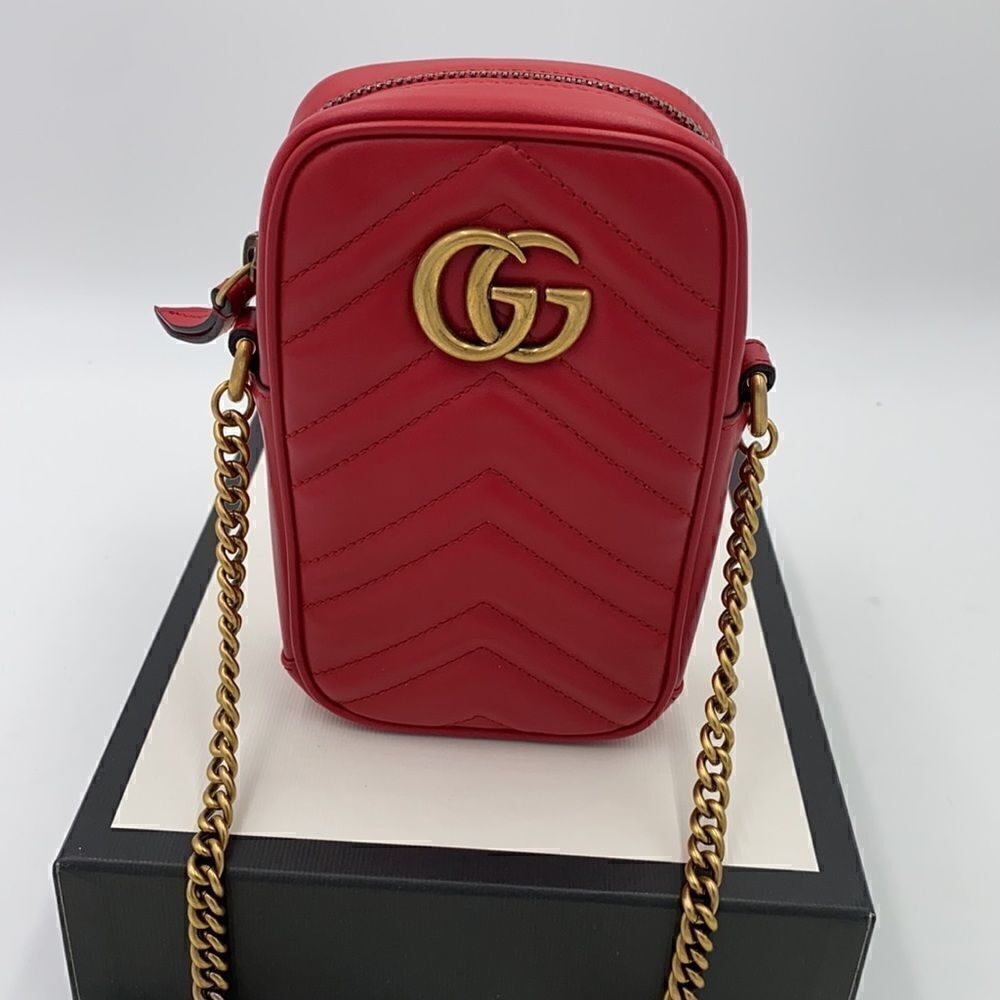 SOLD!!!!!!     Women’s Gucci mini vertical Crossbody Matelasse bag made in Italy
